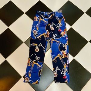 Vintage 90s Preppy Lauren by Ralph Lauren Nautical Pants Anchor Rope Flags sz 8